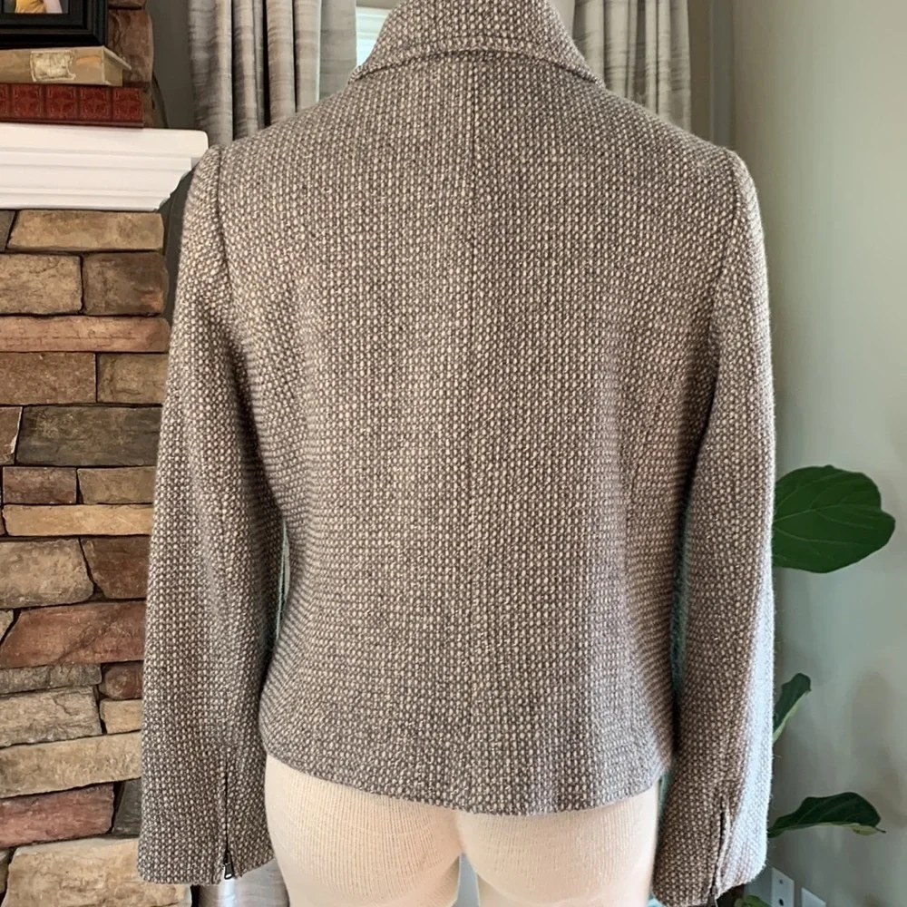 TALBOTS size 10 wool grey blazer